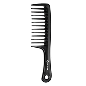 HYOUJIN Black Large Wide Tooth Detangler Paddle Brush – Best Styling Comb for Curly, Wet, Long Hair
