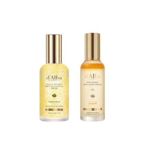 Image of d'alba Piedmont White Truffle First Oil Capsule Serum + Vita Toning Anti-Aging 8% Spray Serum