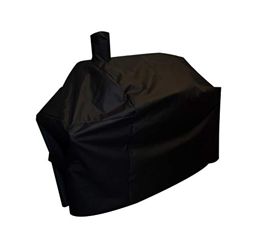 Image of Grill-Smoker-Cover Sized for Char Griller Grill Smoker 2823;2123 600D Heavy Duty Canvas Water Proof All Weather Off-Set Charcoal Smoker Cover G21616