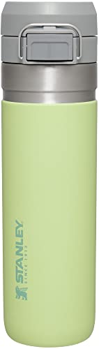 Image of Stanley Quick Flip GO Water Bottle 24 oz | Push Button Lid | Leakproof and Packable for Travel and Sports | Insulated Stainless Steel | BPA-Free | Citron