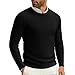 GETRICHH Men's Sweater Men's Winter Round Neck Pullover Slim Fit Long Sleeve Thick Warm Sweater-Brown-M