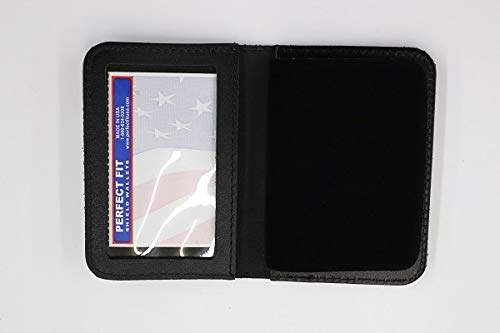Image of Perfect Fit Duty Leather Badge and ID Case for Police Shield /Security(Cutout PF209)
