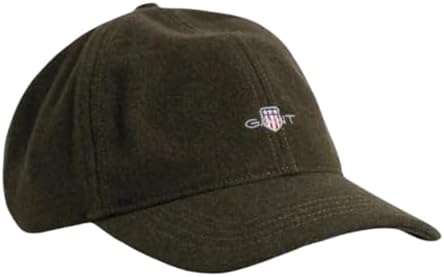 GANT Unisex Shield Melton Baseball Cap, Dark Sage, One Size