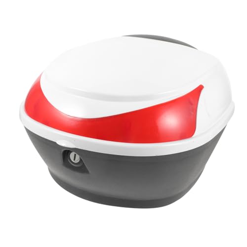 Top case moto blanc taille compacte pour ranger son casque de scooter en ville