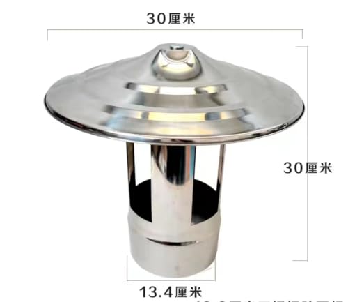 Chapeau de cheminée acier inoxydable durable pour conduit de toit