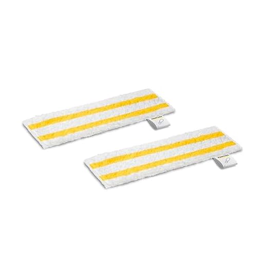 Kärcher set med EasyFix mikrofiberduk 2 st (till ångtvätt SC golvmunstycke, bekvämt kardborresystem, fotflik på golvfliken, för hörn och kanter, mikrofiber av hög kvalitet), för ångtvättar