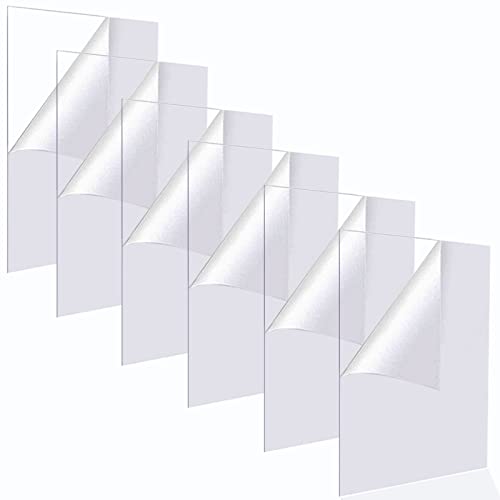 6 paneles PET transpar. 8.5x11 pulg x0.02 acrílico miniatura 1