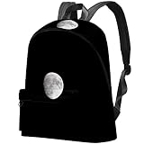 Sac à dos d'écolier pour femmes et hommes Lune dans le ciel 11, multicolore