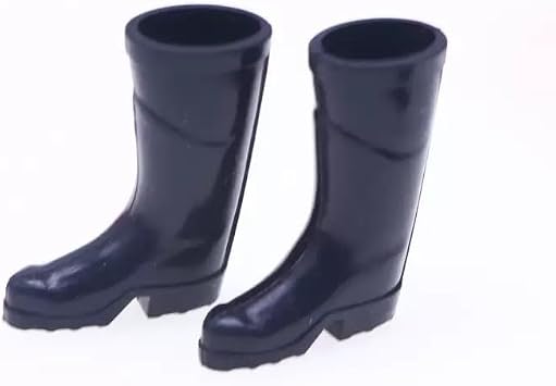 1Pair Black 1/12 Miniature Rubber Boots Dollhouse Garden Accessories,Dollhouse Accessories,Dollhouse Accessories
