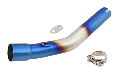 Motorrad Auspuff Schalldämpfer Für Yamaha Für Tenere 700 Für XTZ700 Für XTZ-700 2019–2023 Auspuffanlage Mit Mittelrohr Und Endschalldämpfern(Blau)