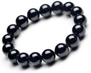 Mautik SadiwalaBlack Obsidian Bracelet, Natural Black Obsidian 8mm Beads, Unisex Bracelet