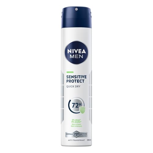 Déodorant Atomiseur Sensitive Protect NIVEA MEN 200 ml pour peaux sensibles