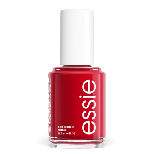 essie Nail Polish, Salon-Quality Rich Cherry Red Nail Polish, Vegan, Not Red-Y For Bed, 0.46 fl oz