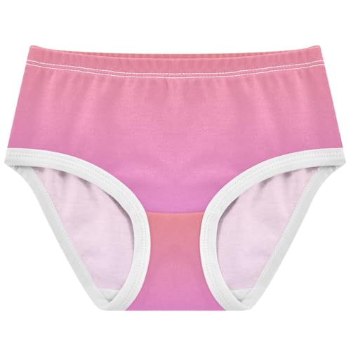 Joisal Toddler Girls Underwear 2t Cotton Panties Little Girl Cartoon Briefs Undies Kids Coral Pink Lavender Magenta Gradient