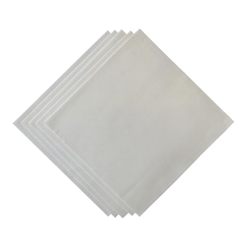 Image of Pre-cuts 18 Count White Plastic Aida Mesh Canvas Sheets, 11.8x11.8 inches, Set of 5pieces