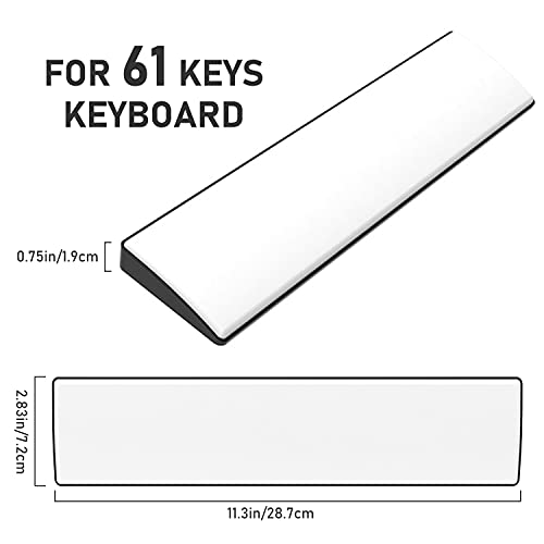 60% Mechanical Gaming Keyboard And Wrist Rest With Rainbow Rgb Backlit Full Anti-Ghosting 61 Key Ergonomic Metal Plate Wired Type-C Usb Waterproof For Typist Laptop Pc Mac Gamer(White Set/Red Switch) #TOP6