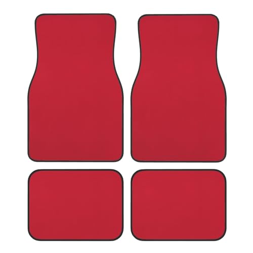 Alfombrillas universales para coche para renovar suelos desgastados con estampado rojo juego de 4