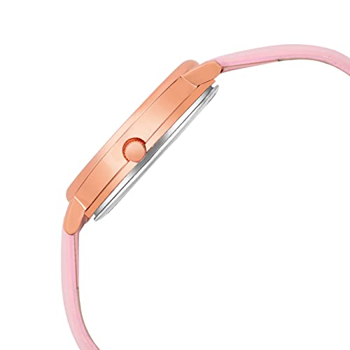 Image of Acnos Women's Classic Butterfly Dial Analog Watch with Leather Strap