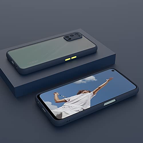 Image of Glasgow Case Cover for Oppo A92 Shockproof Back Case Cover (Camera Protection) - Blue