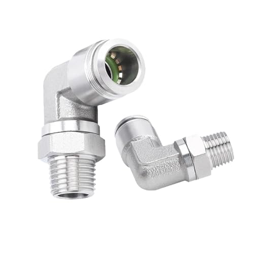 Conector neumático rápido PL16-04 tipo codo macho de 16mm a 1/2 BSPT 5