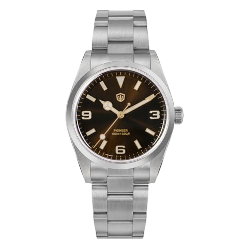 Image of watchdives VH31 Quartz Watch, WD1016 V3 Men Watches 37mm Dial Stainless Steel Wristwatch Sweep Sports Watch 100M Waterproof