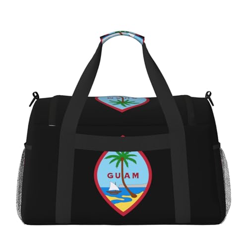 National Emblem Of Guam Travel Duffel Bag Large Foldable Waterproof Overnight Bag For Beach Swim Bags Pool Sports Gym2
