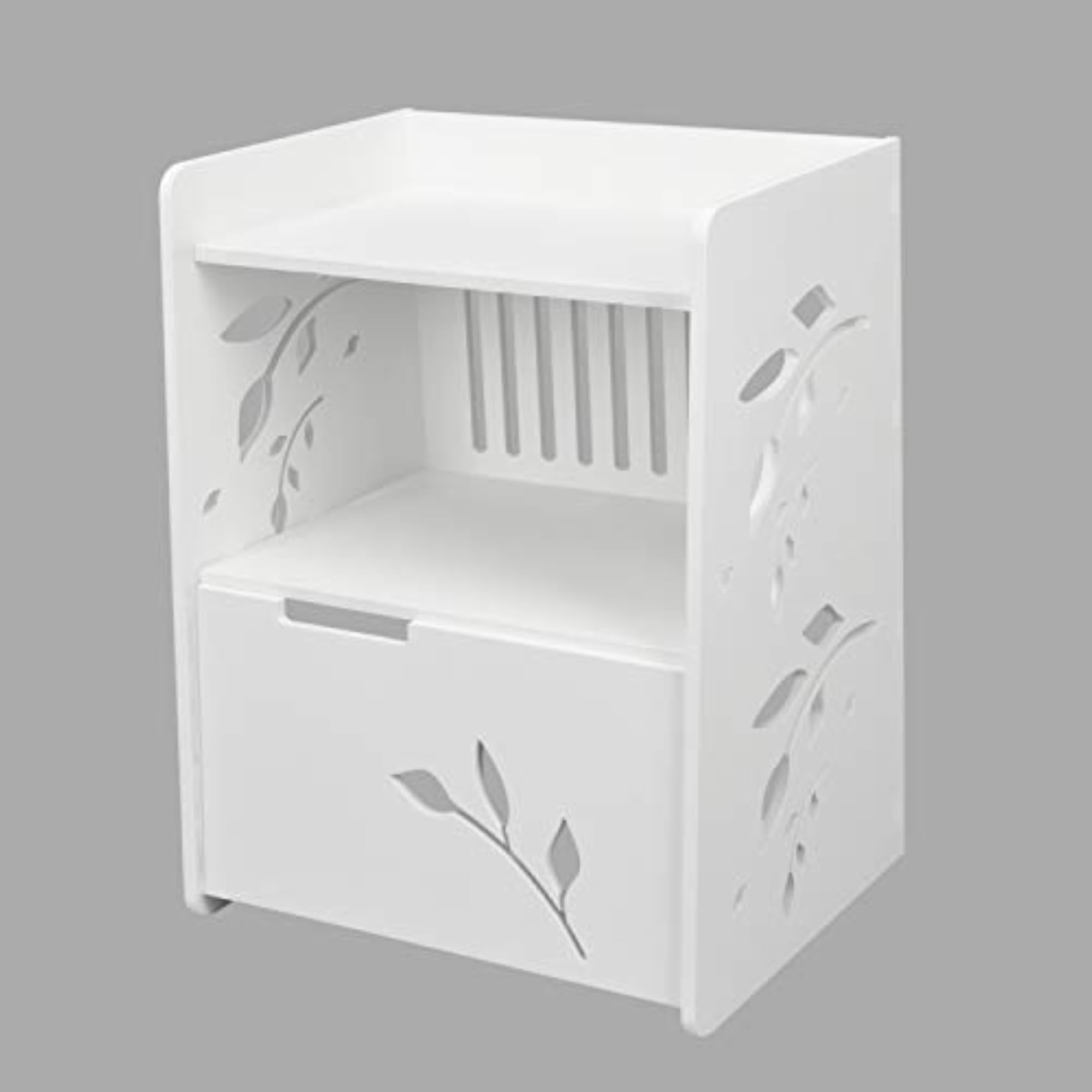 Engineered Wood Decorative Bedside Table with Door