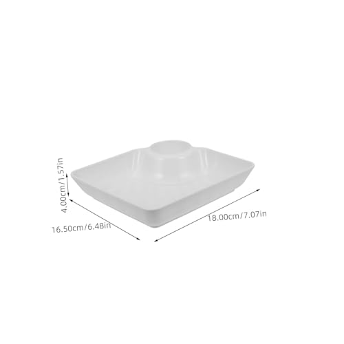 Platos para dumplings Luxshiny 5 piezas con compartimento para salsa miniatura 2
