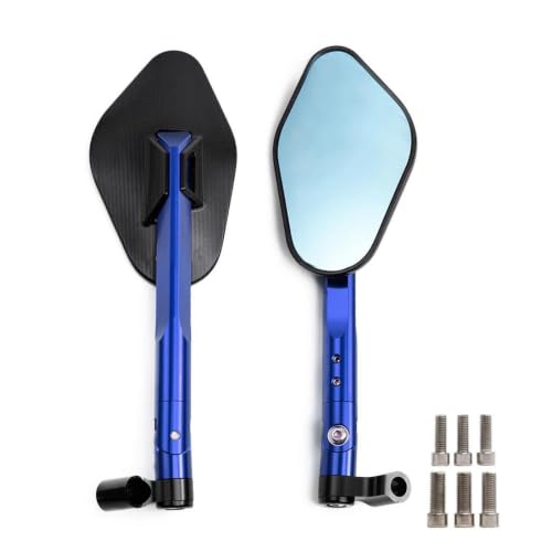 Espejos retrovisores para moto Suzuki SV1000 GSR600 accesorio manillar azul 8mm 10mm