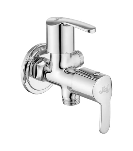 JAL Tizu Angle Stop Cock Two-Way 15 mm Faucet | Stainless Steel | for Bathroom & Kitchen | Anti Rust | Chrome 3490