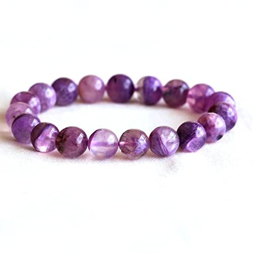 Charoite 10mm bracelet perles rondes violettes naturelles LKBEADS 05088