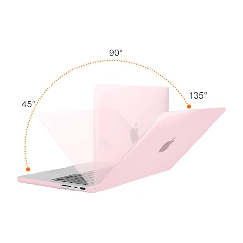 Image of MOSISO Compatible with MacBook Pro 14 inch Case 2025 2024 2023 2022 2021 M5 M4 M3 M2 M1 A3434 A3112 A3185 A3401 A2918 A2992 A2779 A2442, Hard Shell&Keyboard Cover&Screen Film&Pouch,Rose Pink