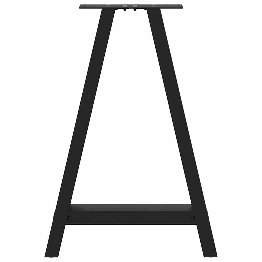 Patas de mesa de comedor en forma de A, 2 unidades, acero con recubrimiento en polvo, 50 x 72 – 73 cm, altura regulable, con protectores de suelo antideslizantes, para manualidades, mesa de