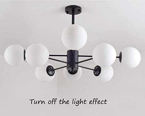 Lustre moderne moléculaire en structure solide à 8 têtes chaudes