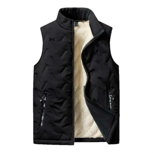 Chaqueta casual de invierno tipo chaleco grueso para salidas al aire libre y diario de hombre