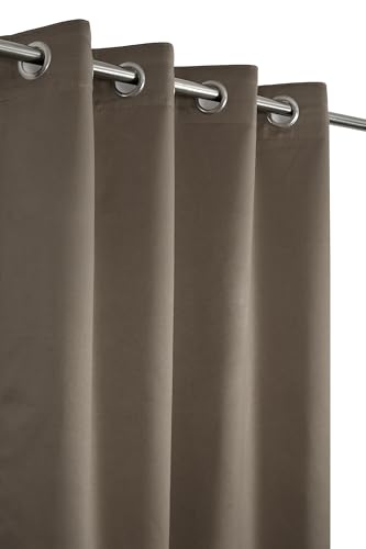 Image of LaVichitra 2 Pieces Solid Premium Blackout Curtains - Thermal Insulated, 3 Layered, 100% Opaque Long Door Curtain - 9 feet, Hazel Wood
