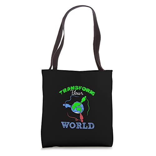 Transform your world inspirational quote Tote Bag