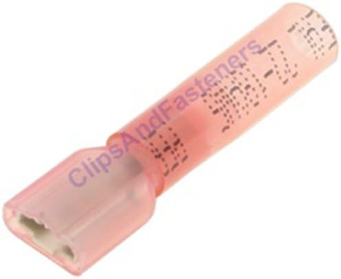 10 Krimp & Seal Female Blade Terminals 22-18 Gauge Red