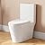 DeerValley Toilet, Elongated One Piece Toilet for Bathrooms, Comfortable Chair Seat Height 17" & Fluidmaster 7530 Universal Better Than Wax Toilet Seal, Wax-Free Toilet Bowl Gasket Fits Any Drain