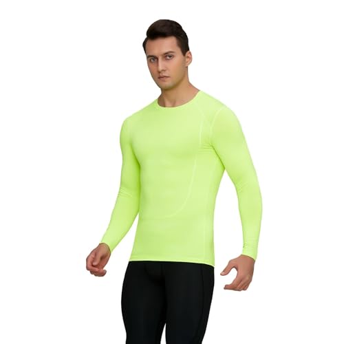 Hotfiary Long Sleeve Compression Shirts for Men Athletic Base Layer Running Workout Tops UPF 50+ Rash Guard Shirts Outdoor3