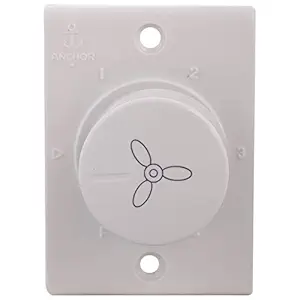Anchor by Panasonic 14502 Polycarbonate Penta Step Fan Regulator Socket (White)