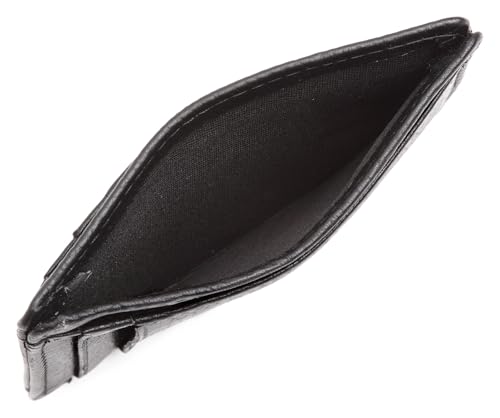 Image of WildHorn Leather Card Holder for Men & Women (Black)