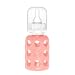 Lifefactory BPA-Free Glass Baby Bottle with Protective Silicone Sleeve and Stage 1 Nipple, Cantaloupe, 4 Ounce
