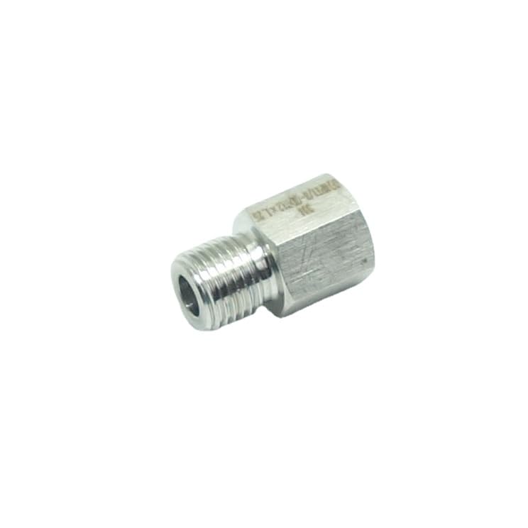 1 Piece 1/8" NPT Pipe Female x M12 x1.25 Male Metric Gauge Adapter Stainless 304