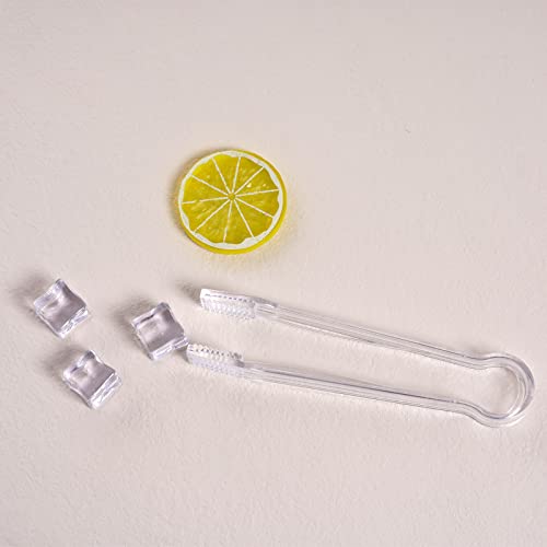 10 Pcs Plastic Buffet Serving Tongs, Clear Kitchen Tongs