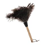 SHERCHPRY Langstieliger Staubwedel aus Hochwertigem Straußenfeder für von Möbeln und Schwer Zugänglichen Ecken Effektiver Staubentferner für Zuhause