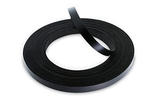 WoodPress® 15mm Mattschwarz Melamin Kantenumleimer mit Schmelzkleber – 50m Industrielle Rolle – Einfaches Aufbügeln für Heimwerker