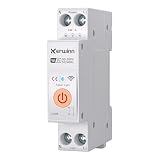 KERWINN WiFi Smart Circuit Breaker 1P+N, 24-Hour Energy Monitoring, DIN Rail Mount, Smart Life/Tuya APP Remote Control & Voice Control Compatible with Alexa/Google Assistant(20A)