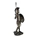 Veronese Design Bronze Finished Spartan Warrior Statue -14.25 Inches Tall - Armed with Spear and Hoplite Shield - Cold-Cast Resin - Excellent Detail - Hand Painted Accents