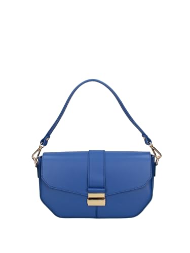 Vera pelle Roberta Rossi Borsa a Spalla in Pelle Italiana Bluette 27x15x7 Elegante e Versatile per Donna